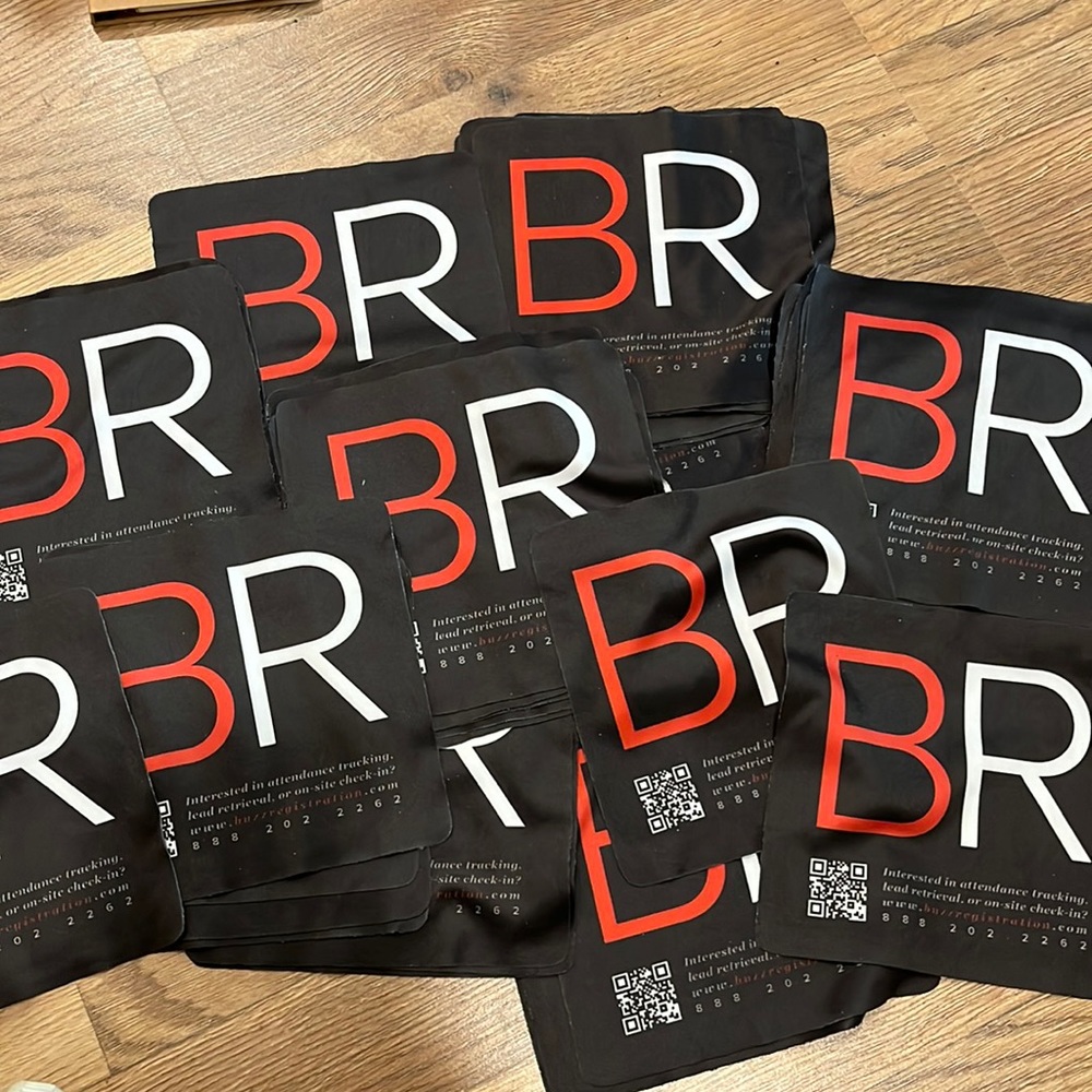Company branded iPad/screen polishing cloth. 25 cloths per order!
